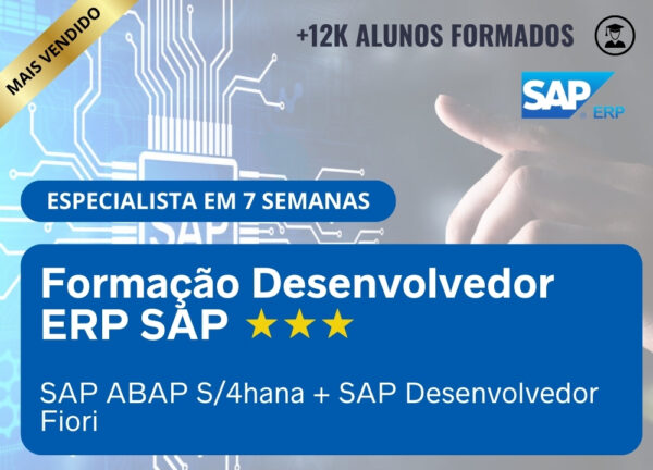 Formação Desenvolvedor ERP SAP (Academia Programação SAP ABAP S/4HANA + SAP Desenvolvedor Fiori)